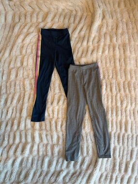 Old Navy Side-Stripe Leggings - Navy and Gray